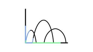 Bereich Diagramm Symbol im Linie Stil von nett animiert zum Ihre Videos, einfach zu verwenden mit transparent Hintergrund video