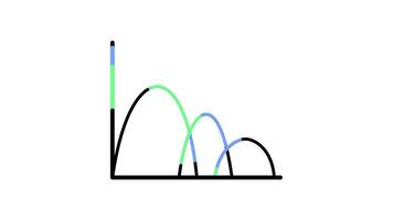 zone graphique icône dans ligne style de agréable Animé pour votre vidéos, facile à utilisation avec transparent Contexte video