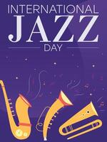 International Jazz Day Poster vector