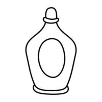 A linear design icon of perfume bottle vector