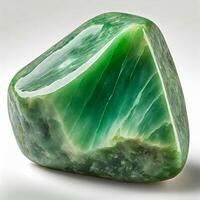 AI generated large raw jade isolated on a white gray background photo