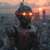 AI generated Robot Metal photo