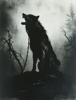 AI generated Fenrir Monstrous Wolf photo
