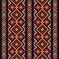 Seamless geometric pattern. Cross stitch pattern. Design for fabric,pattern,pixel,embroidery ,motif,towel,ethnic patterns ,horizontal,border,folk,retro,handcraft,abstract,batik,zigzag. vector