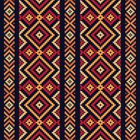 Seamless geometric pattern. Cross stitch pattern. Design for fabric,pattern,pixel,embroidery ,motif,towel,ethnic patterns ,horizontal,border,folk,retro,handcraft,abstract,batik,zigzag. vector