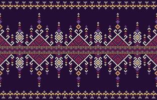 Cross stitch pattern. Ethnic patterns of geometric shapes. Design for fabric,pattern,pixel,embroidery ,motif,towel,horizontal,border,folk,retro,handcraft,abstract,batik,zigzag. vector