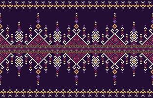 Cross stitch pattern. Ethnic patterns of geometric shapes. Design for fabric,pattern,pixel,embroidery ,motif,towel,horizontal,border,folk,retro,handcraft,abstract,batik,zigzag. vector