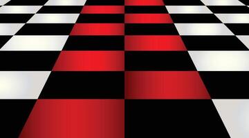 Black and white checkerboard pattern with red lines.Red,black,white contrast background vector