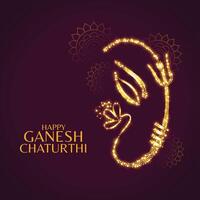 happy ganesh chaturthi beautiful card design background vector