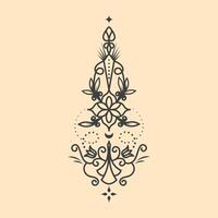 Vintage Ornamental Linework Illustration vector