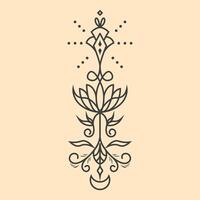 Vintage Ornamental Linework Illustration vector