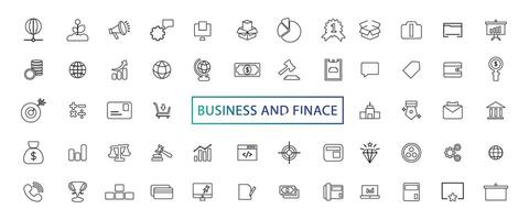 Business, ECommerce and Shopping thin line icons set. ECommerce, Shop, Online Shopping Editable Stroke icons collection. Shopping symbols set. vector