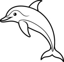 DOLFIN LINE ART ,GRAPHIC REOURCE vector