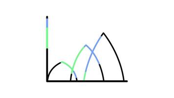 zone graphique icône dans ligne style de agréable Animé pour votre vidéos, facile à utilisation avec transparent Contexte video