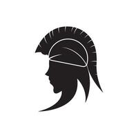 silueta de atenea logo vector diseño