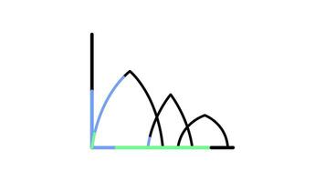 zone graphique icône dans ligne style de agréable Animé pour votre vidéos, facile à utilisation avec transparent Contexte video