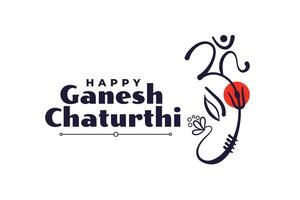 lord ganesha festival of ganesh chaturthi background vector