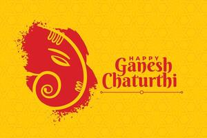 elegante contento ganesh chaturthi creativo tarjeta diseño vector