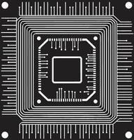 explosión binaria vectorizado chip diseño paradigma circuito artístico chip emblema artesanía vector