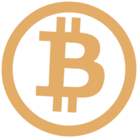 AI generated gold bitcoin cryptocurrency symbol graphic, png