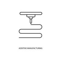 additive manufacturing concept line icon. Simple element illustration.additive manufacturing concept outline symbol design. vector