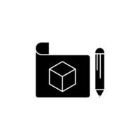 draft concept line icon. Simple element illustration.draft concept outline symbol design. vector