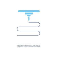 additive manufacturing concept line icon. Simple element illustration.additive manufacturing concept outline symbol design. vector