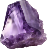 ai generiert Amethyst Stein, bunt Edelstein Clip Art. png