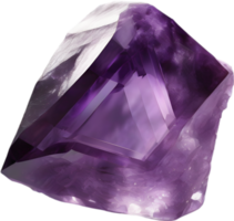 AI generated Amethyst stone, colorful gemstone clipart. png
