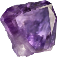 AI generated Amethyst stone, colorful gemstone clipart. png