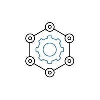 framework concept line icon. Simple element illustration.framework concept outline symbol design. vector