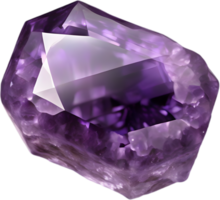 ai generado amatista piedra, vistoso piedra preciosa clipart. png