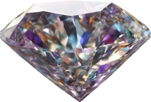 AI generated Diamond stone, colorful gemstone clipart. png