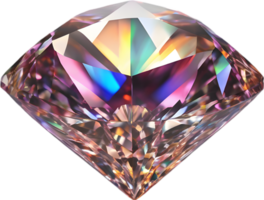 ai gegenereerd diamant steen, kleurrijk edelsteen clip art. png