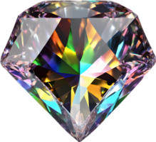 AI generated Diamond stone, colorful gemstone clipart. png