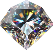 AI generated Diamond stone, colorful gemstone clipart. png