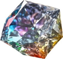 ai gegenereerd diamant steen, kleurrijk edelsteen clip art. png