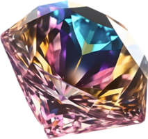 ai genererad diamant sten, färgrik ädelsten ClipArt. png
