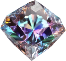 AI generated Diamond stone, colorful gemstone clipart. png