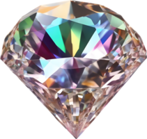 AI generated Diamond stone, colorful gemstone clipart. png