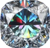 AI generated Diamond stone, colorful gemstone clipart. png