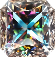 ai gegenereerd diamant steen, kleurrijk edelsteen clip art. png