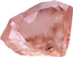 AI generated Morganite stone, colorful gemstone clipart. png