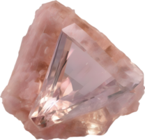 ai generato morganite calcolo, colorato pietra preziosa clipart. png