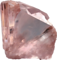 ai generato morganite calcolo, colorato pietra preziosa clipart. png