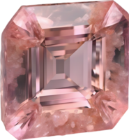 AI generated Morganite stone, colorful gemstone clipart. png