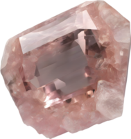 AI generated Morganite stone, colorful gemstone clipart. png