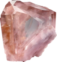 ai generato morganite calcolo, colorato pietra preziosa clipart. png