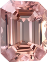 AI generated Morganite stone, colorful gemstone clipart. png