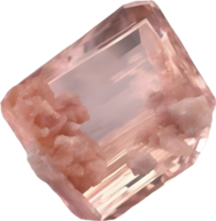 AI generated Morganite stone, colorful gemstone clipart. png